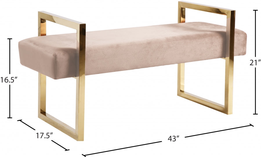 Banc en velours Olivia