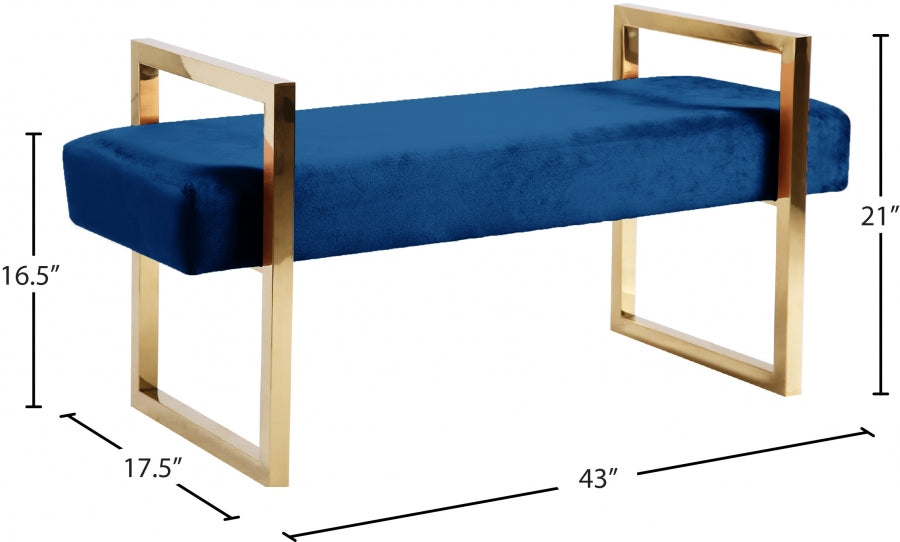 Banc en velours Olivia