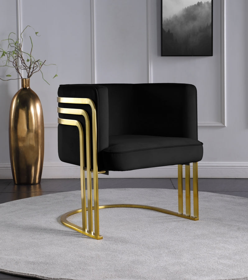 Chaise d'appoint en velours Rays