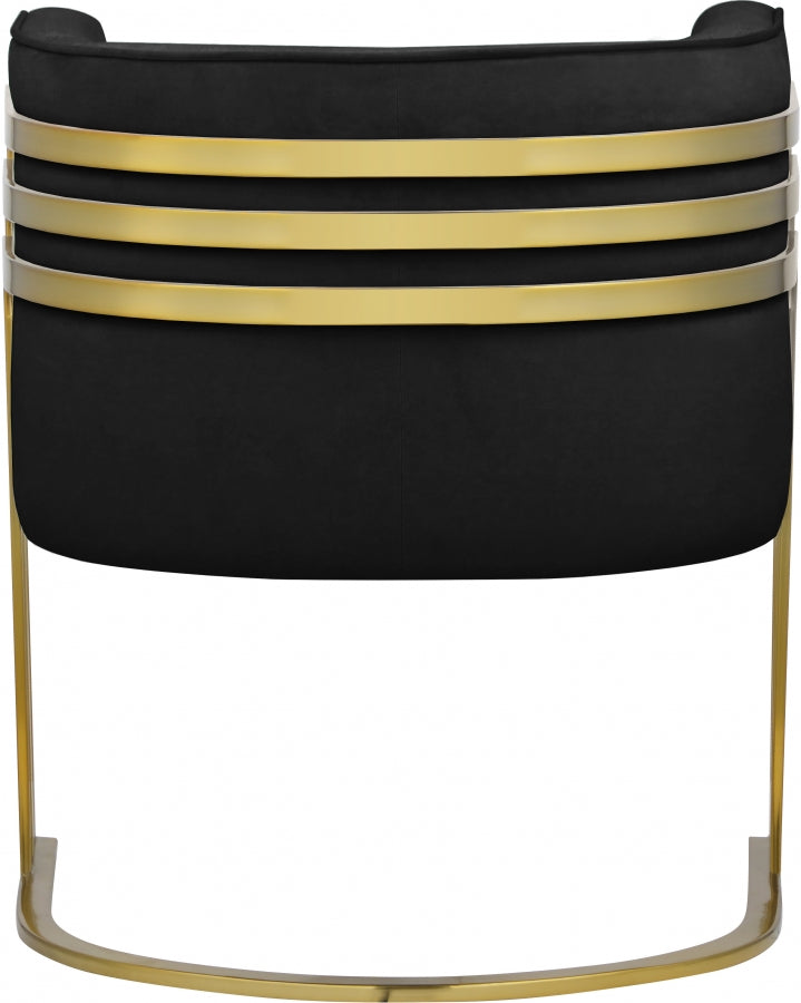 Chaise d'appoint en velours Rays