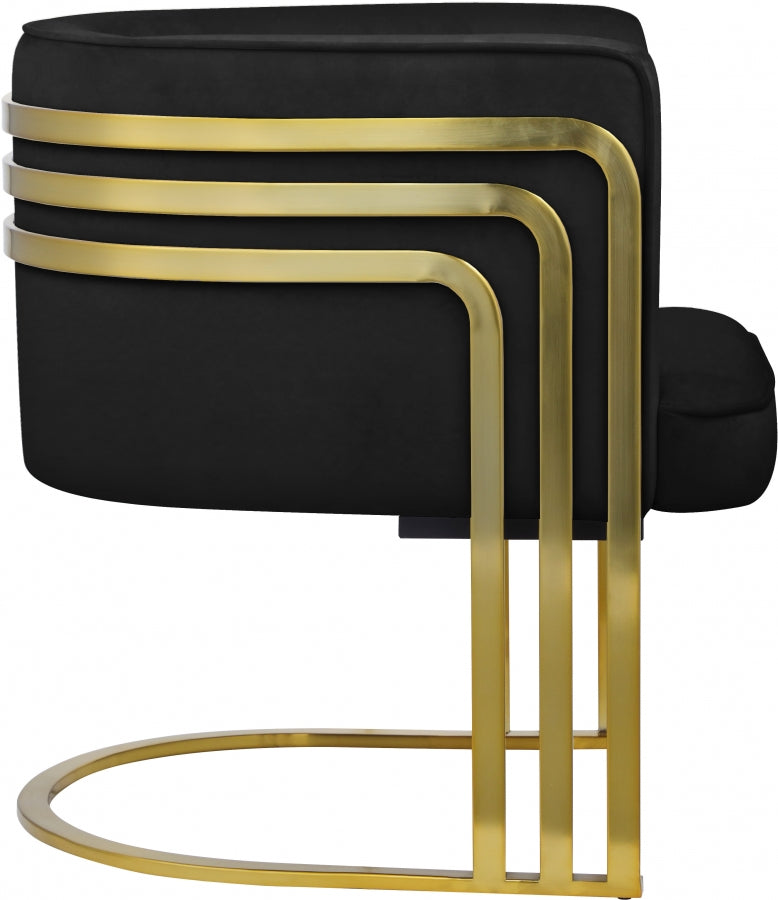Chaise d'appoint en velours Rays