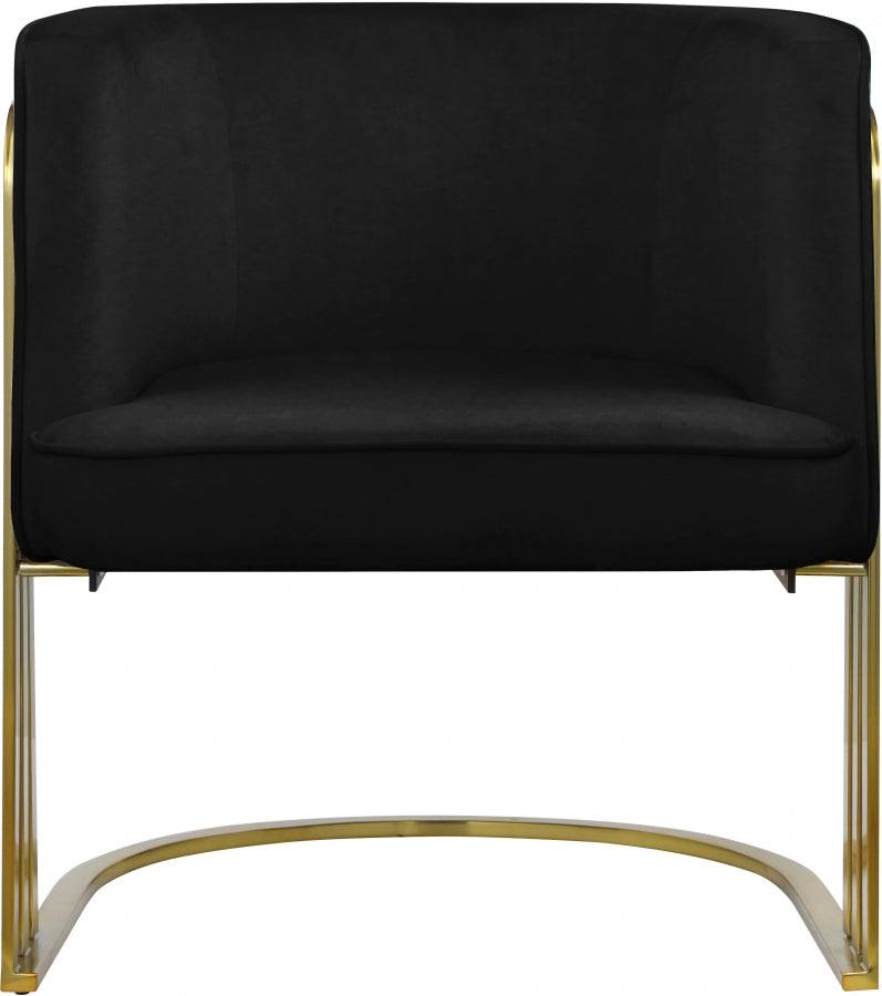 Chaise d'appoint en velours Rays