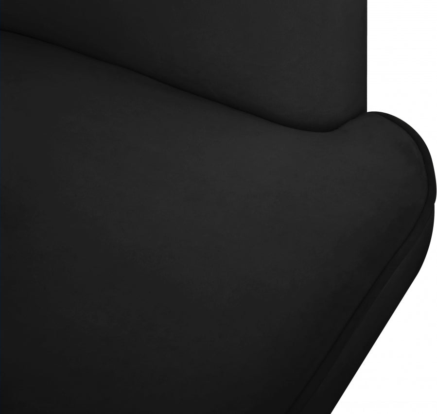 Chaise d'appoint en velours Rays
