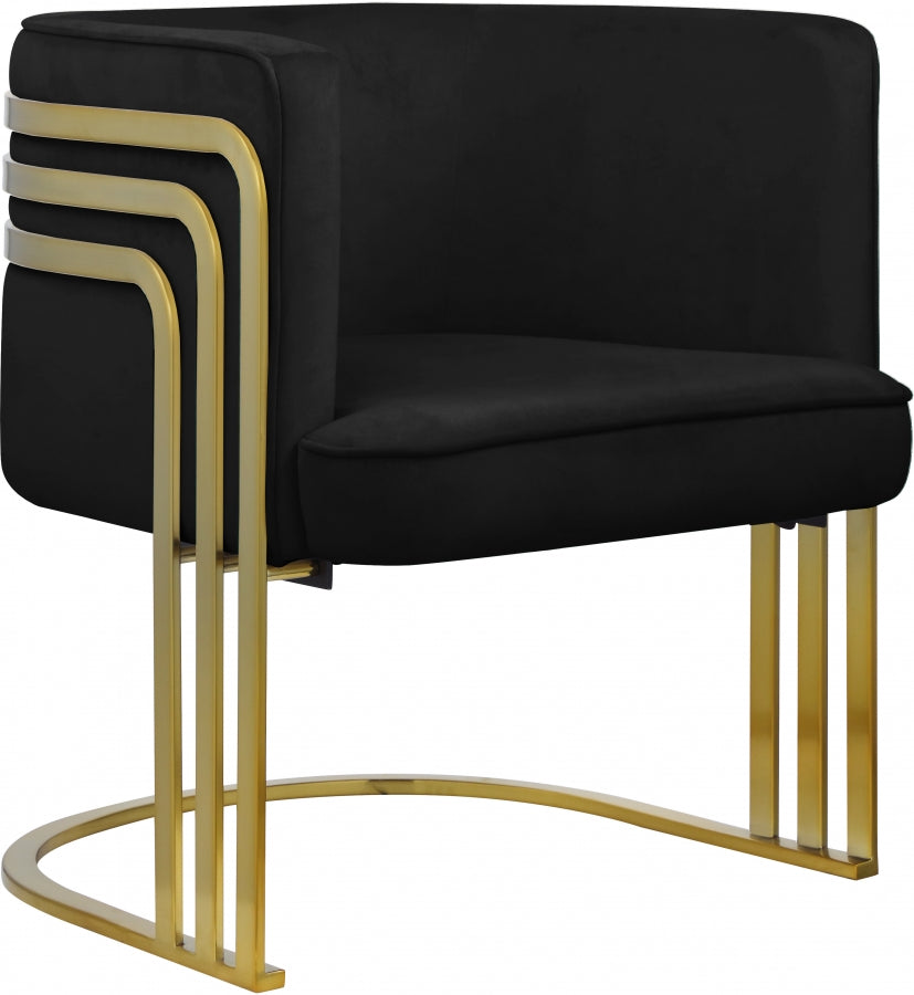 Chaise d'appoint en velours Rays