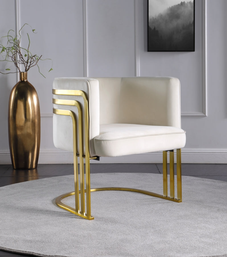 Chaise d'appoint en velours Rays