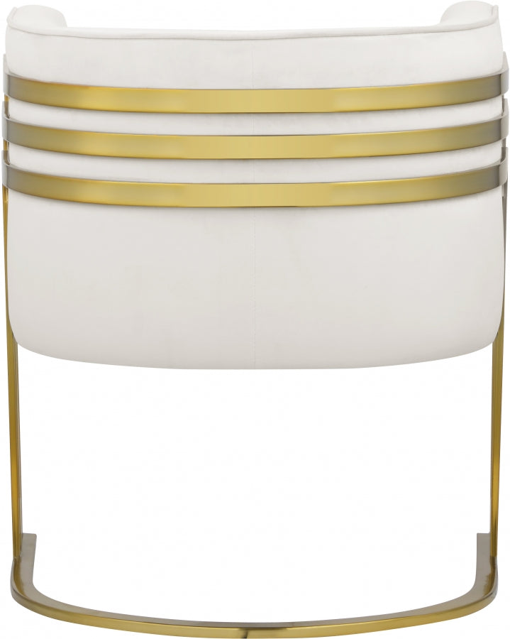 Chaise d'appoint en velours Rays