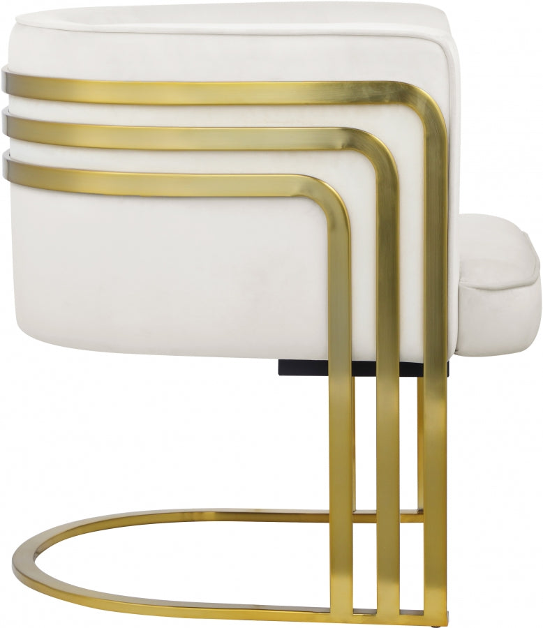 Chaise d'appoint en velours Rays