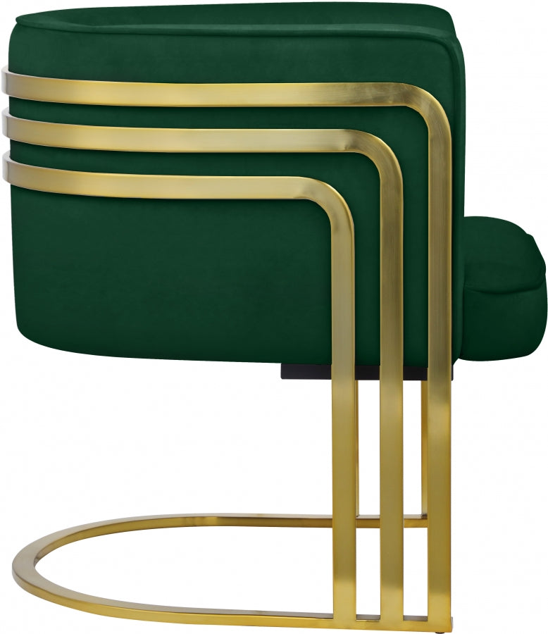 Chaise d'appoint en velours Rays