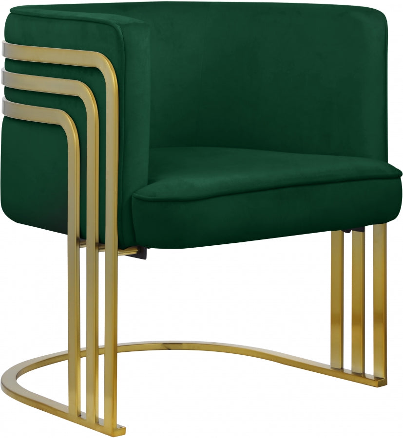 Chaise d'appoint en velours Rays