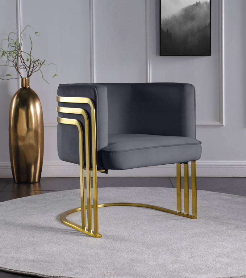 Chaise d'appoint en velours Rays