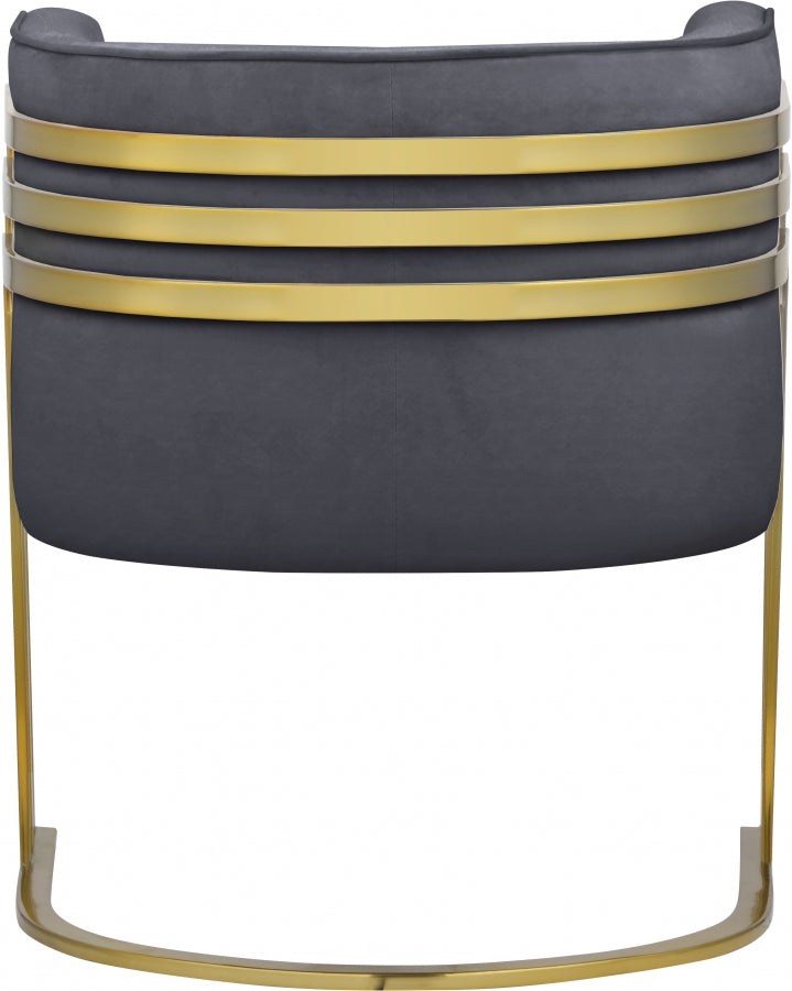 Chaise d'appoint en velours Rays