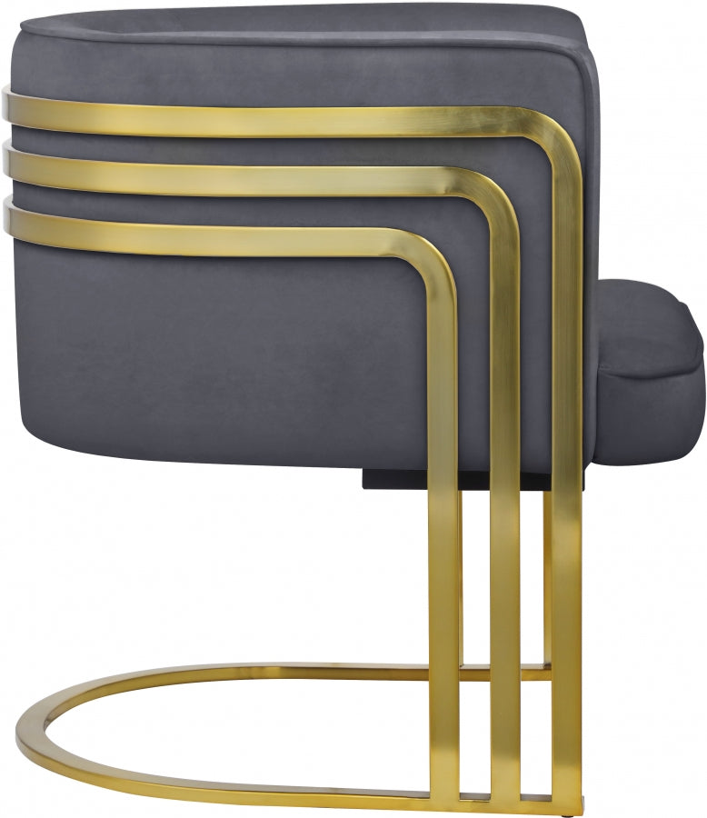 Chaise d'appoint en velours Rays