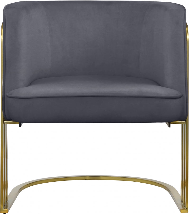 Chaise d'appoint en velours Rays