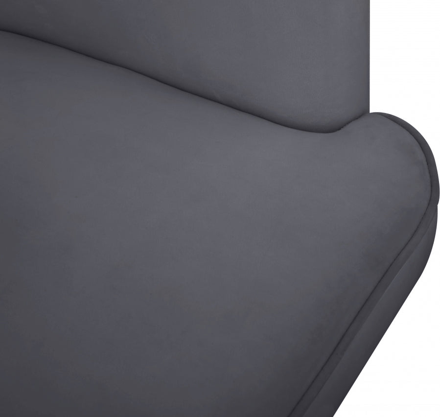 Chaise d'appoint en velours Rays