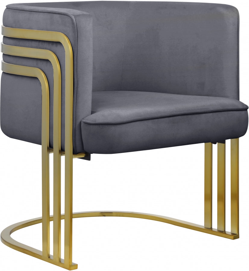 Chaise d'appoint en velours Rays