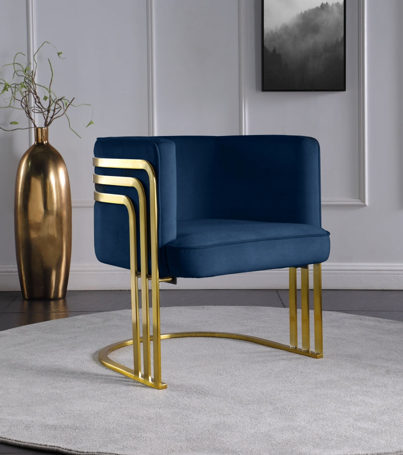 Chaise d'appoint en velours Rays