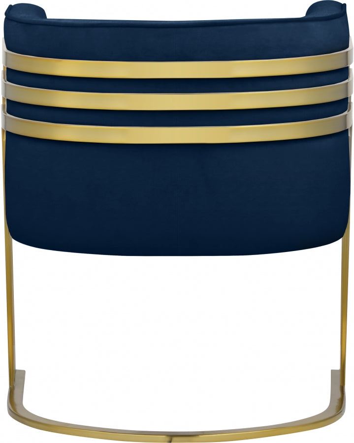 Chaise d'appoint en velours Rays