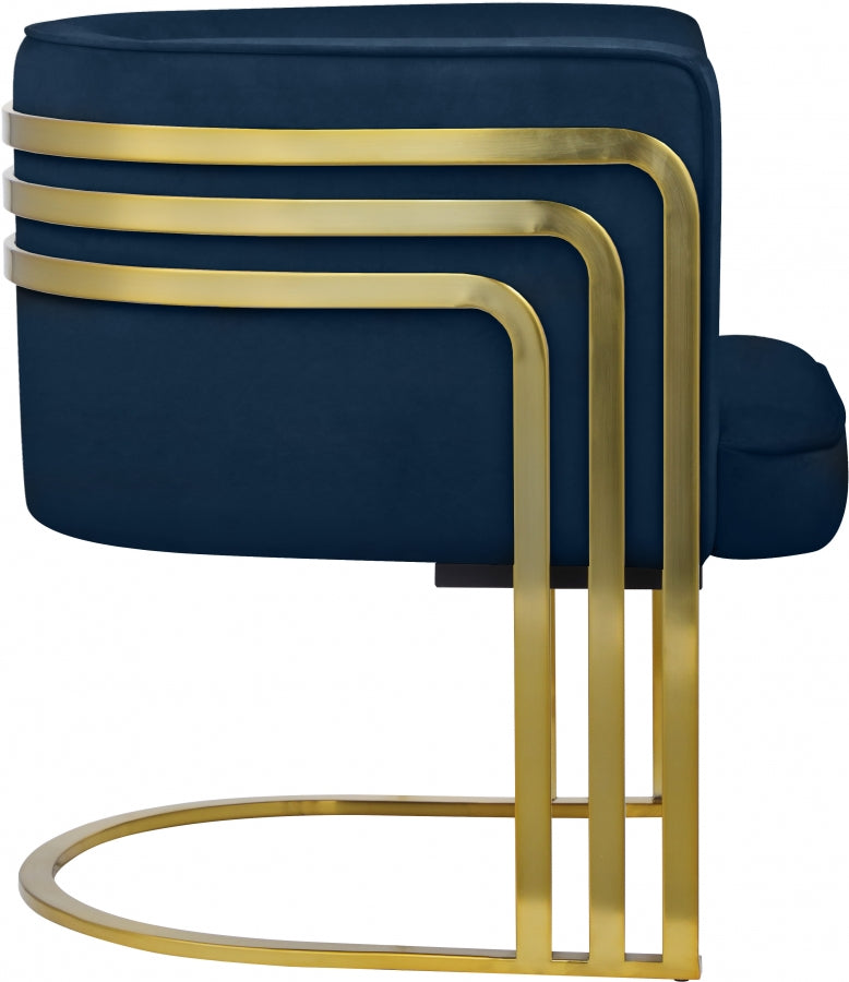 Chaise d'appoint en velours Rays