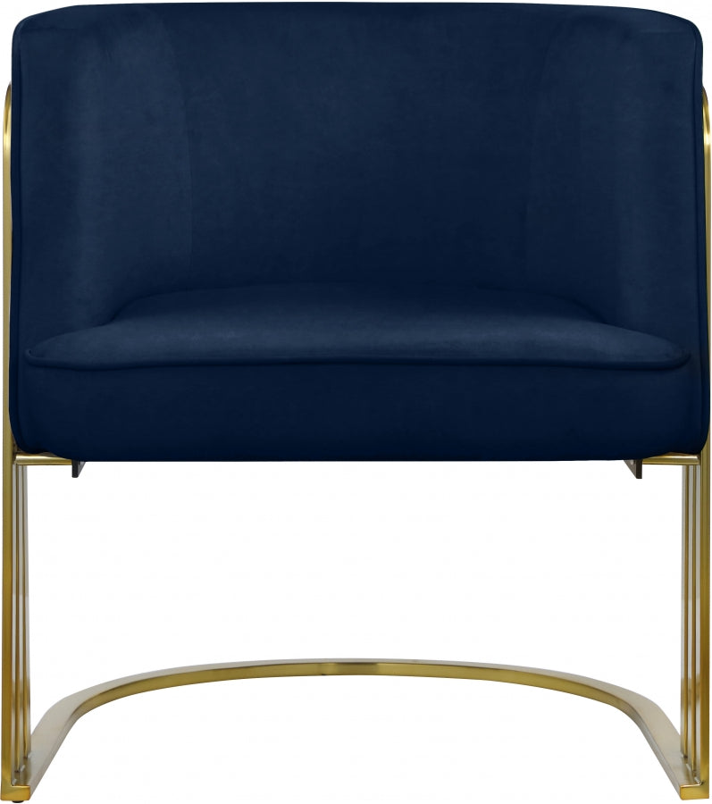 Chaise d'appoint en velours Rays