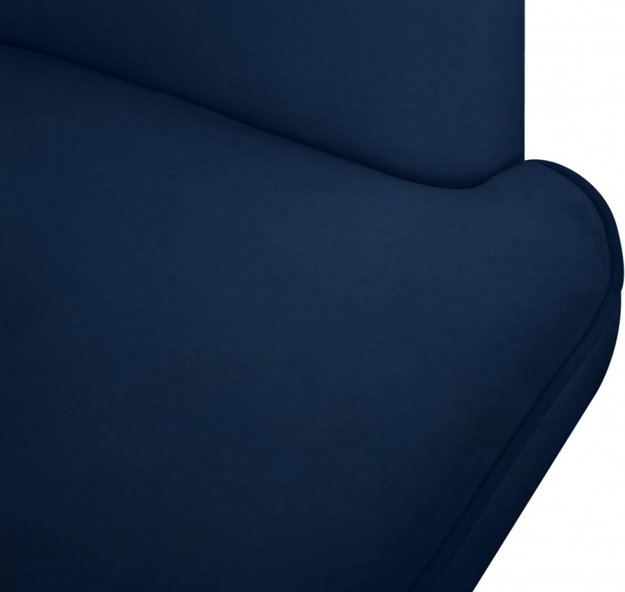 Chaise d'appoint en velours Rays