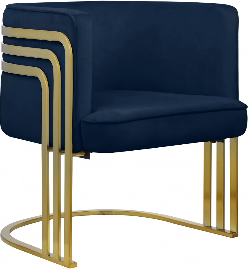 Chaise d'appoint en velours Rays