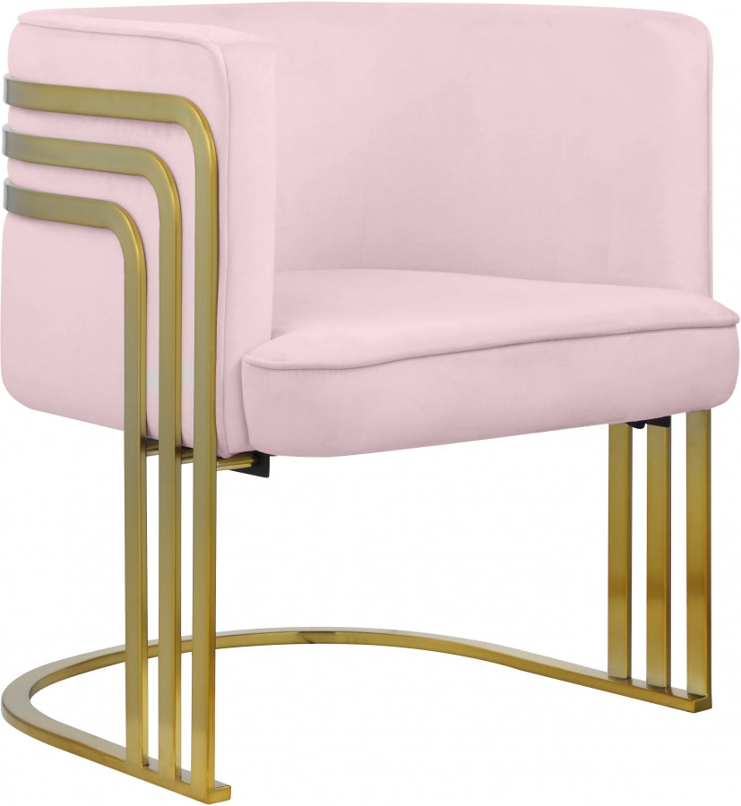 Chaise d'appoint en velours Rays