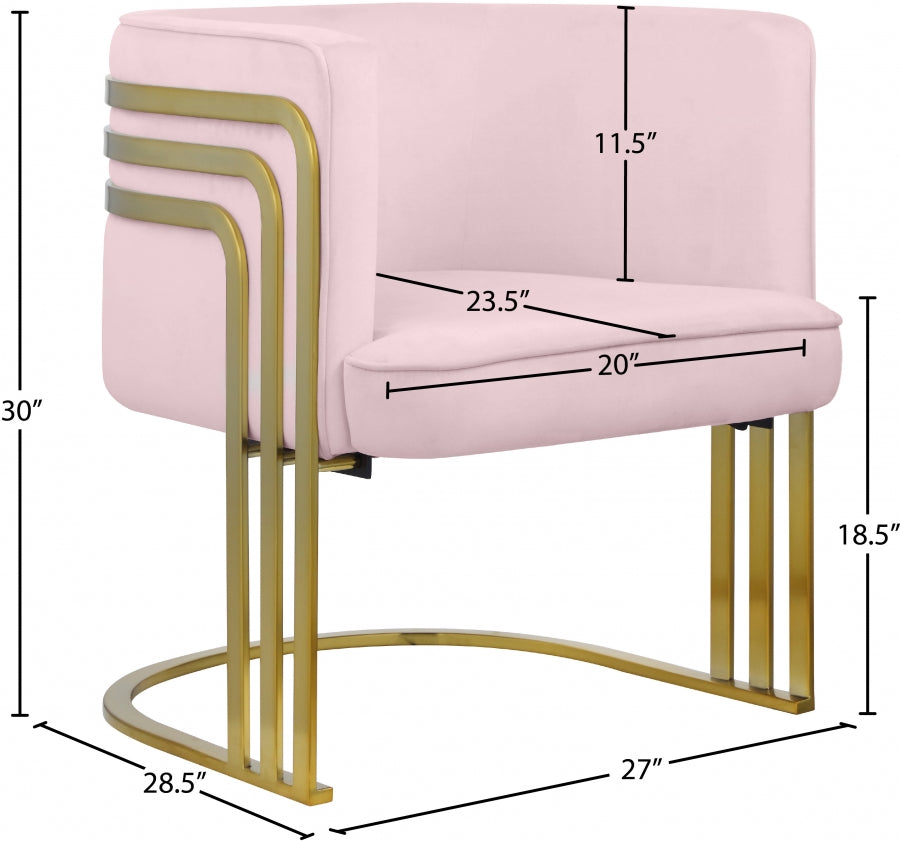 Chaise d'appoint en velours Rays
