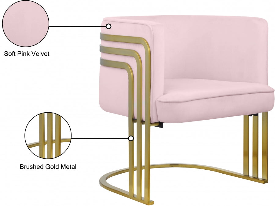Chaise d'appoint en velours Rays
