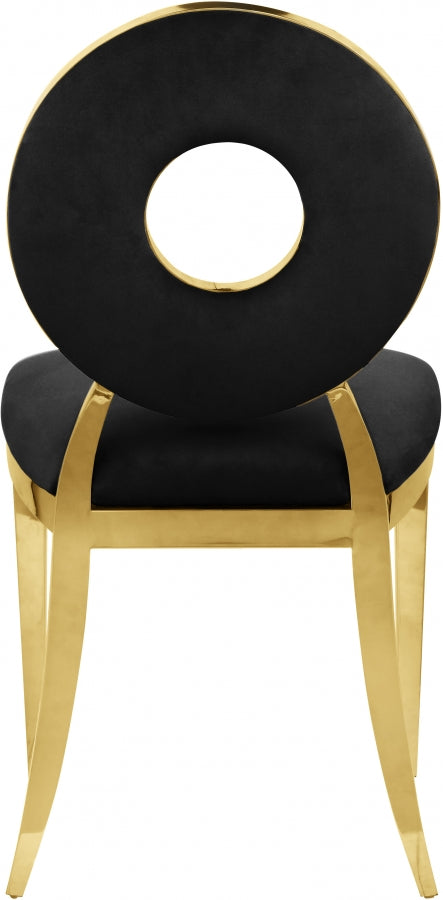 Chaise de salle à manger Carrousel en velours