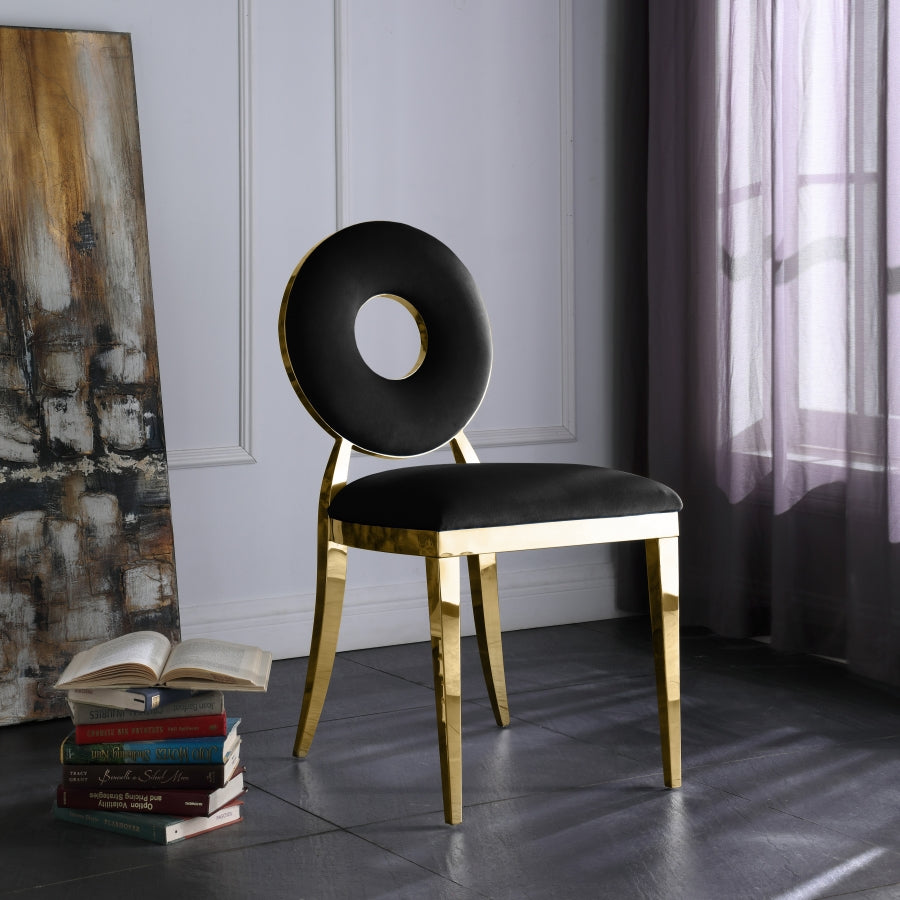 Chaise de salle à manger Carrousel en velours