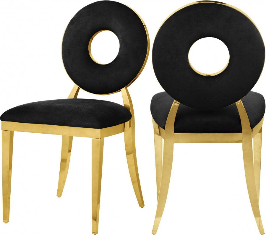 Chaise de salle à manger Carrousel en velours