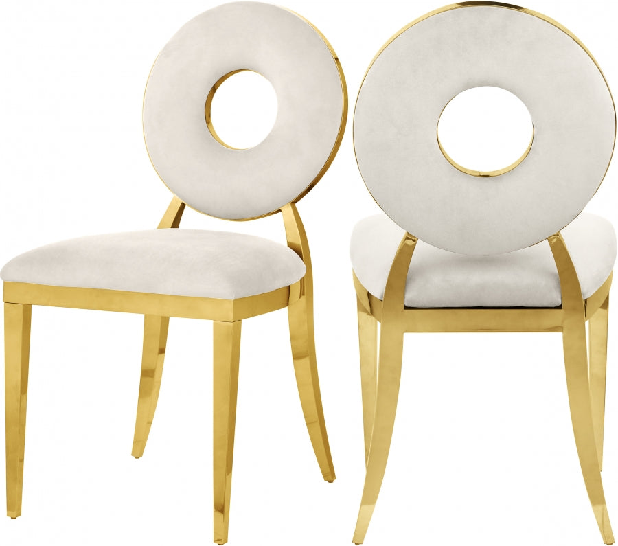 Chaise de salle à manger Carrousel en velours