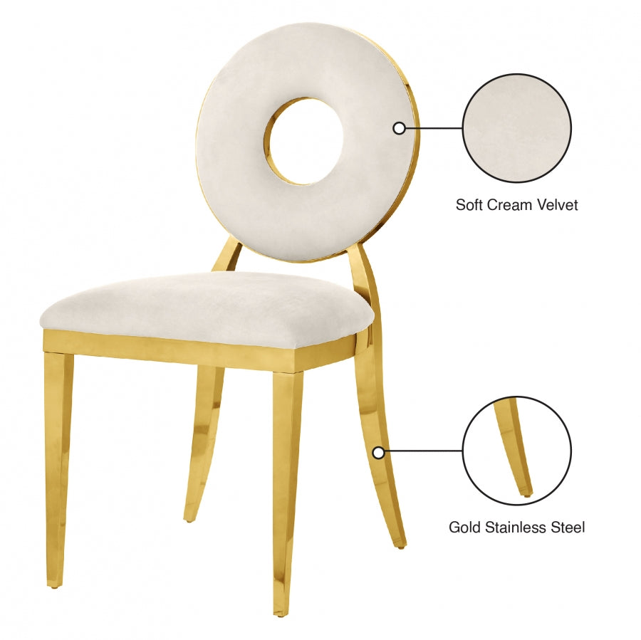 Chaise de salle à manger Carrousel en velours