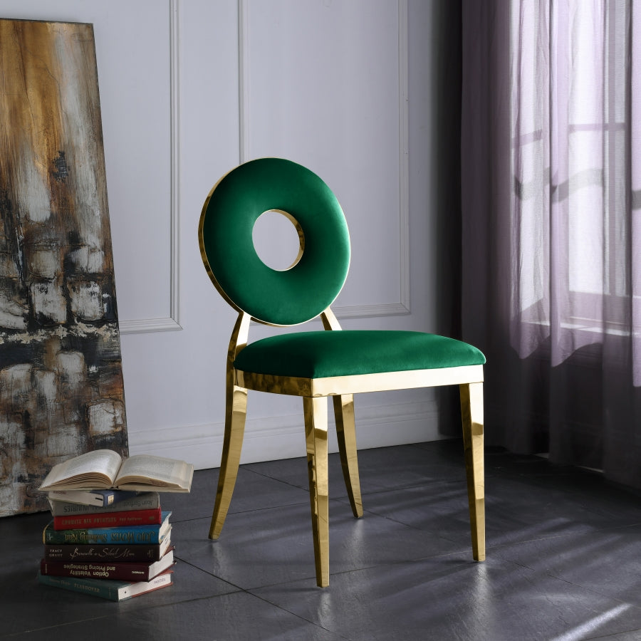 Chaise de salle à manger Carrousel en velours