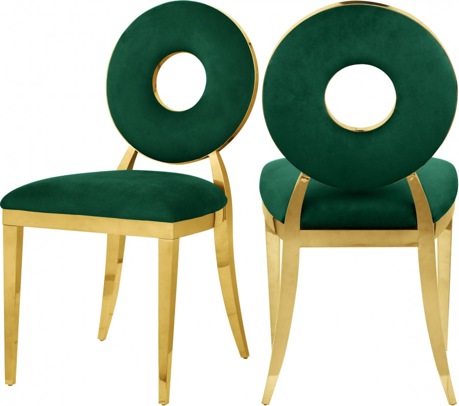Chaise de salle à manger Carrousel en velours