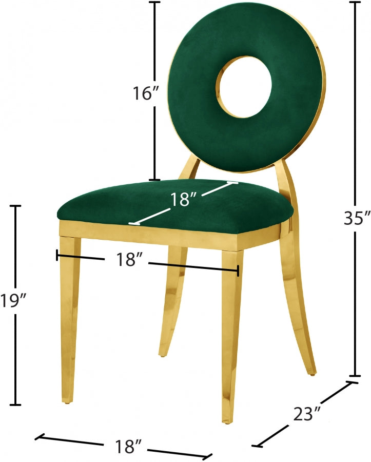 Chaise de salle à manger Carrousel en velours