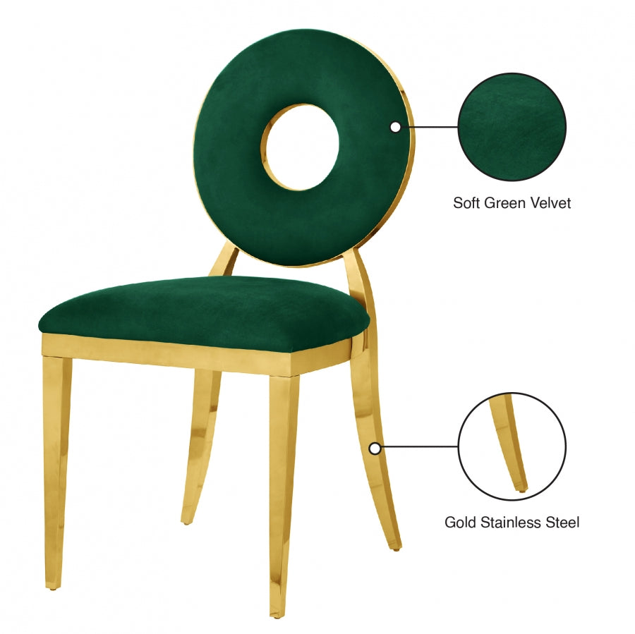 Chaise de salle à manger Carrousel en velours