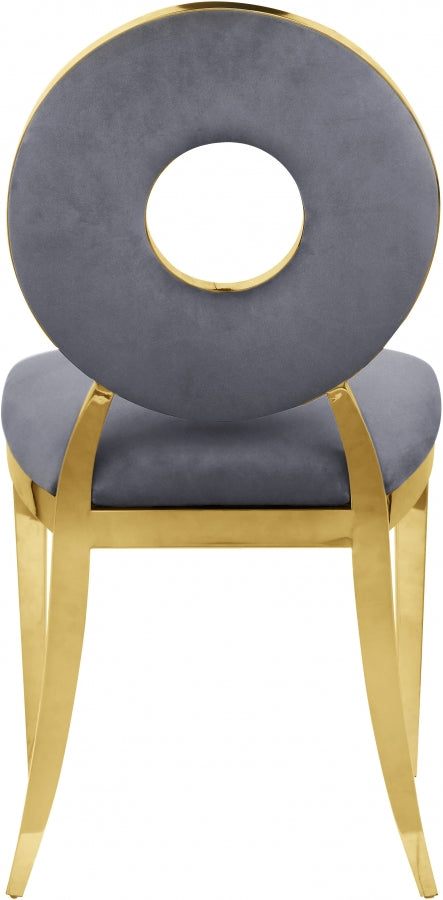 Chaise de salle à manger Carrousel en velours