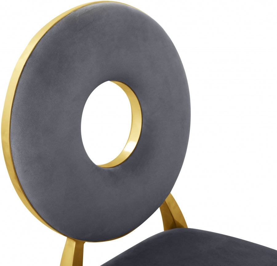 Chaise de salle à manger Carrousel en velours