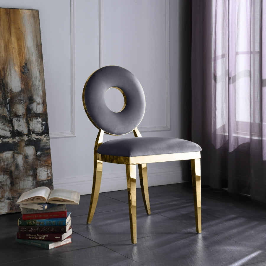 Chaise de salle à manger Carrousel en velours