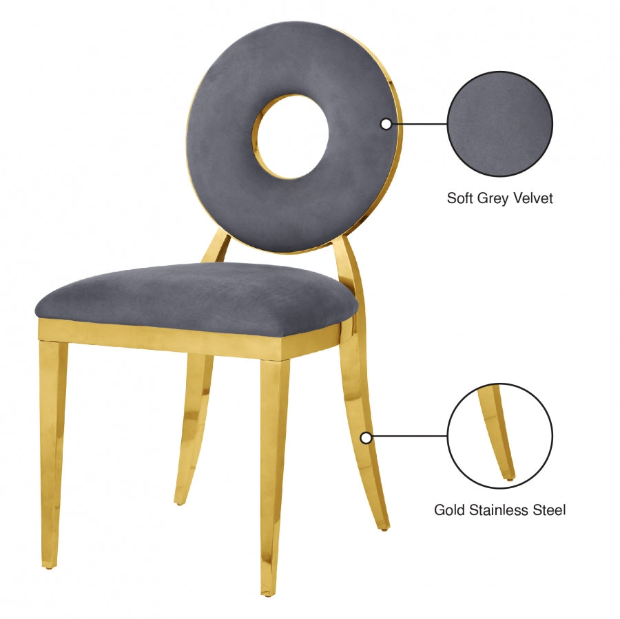 Chaise de salle à manger Carrousel en velours