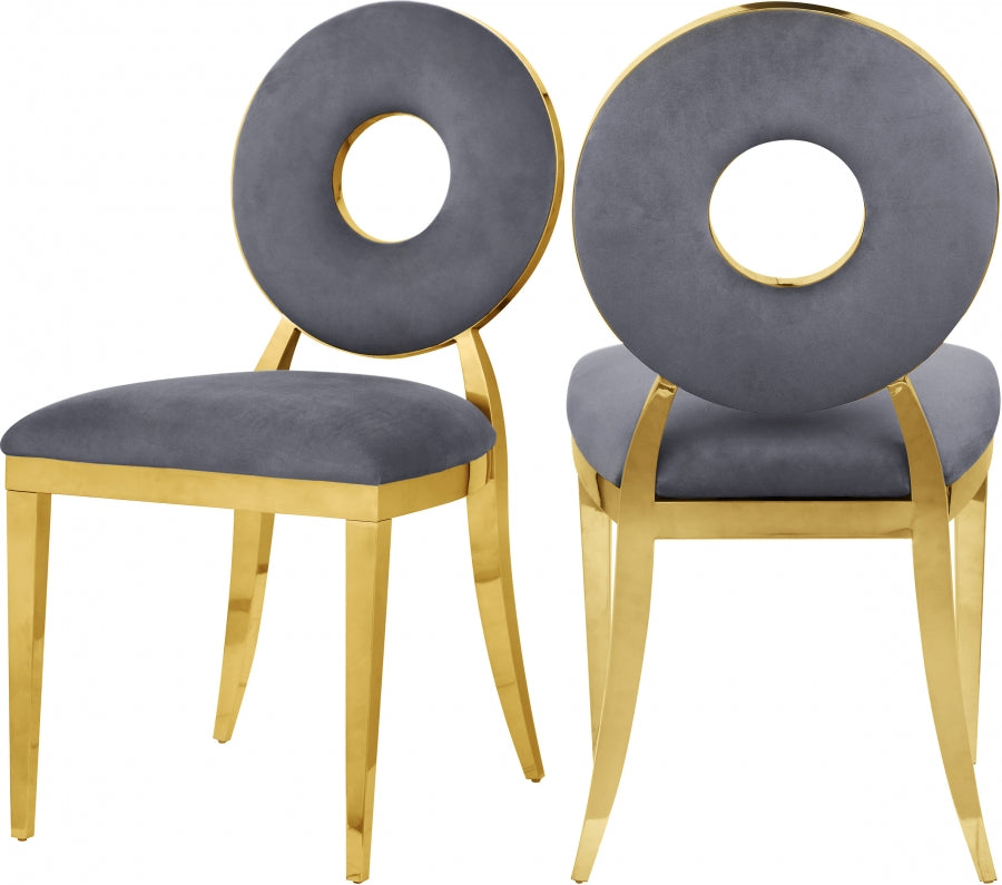 Chaise de salle à manger Carrousel en velours