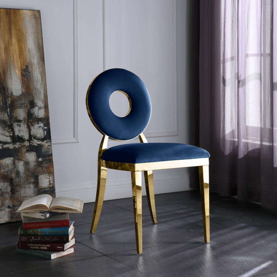 Chaise de salle à manger Carrousel en velours