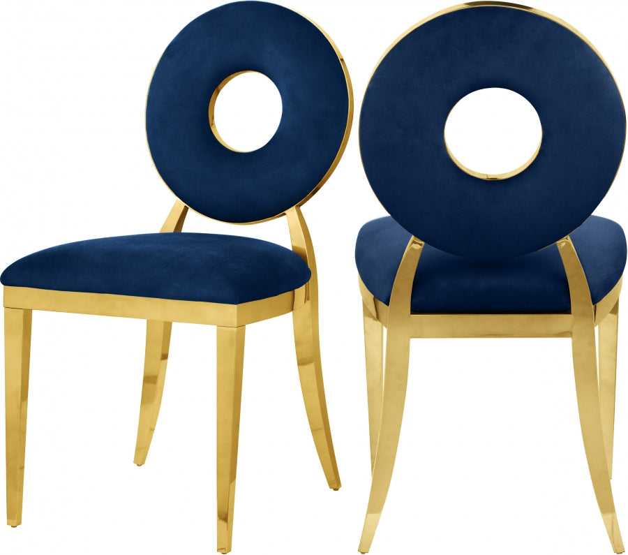 Chaise de salle à manger Carrousel en velours