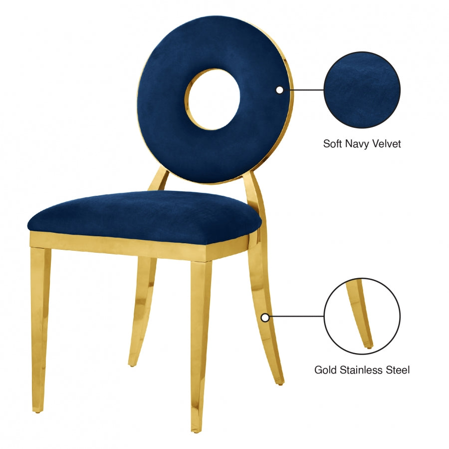 Chaise de salle à manger Carrousel en velours