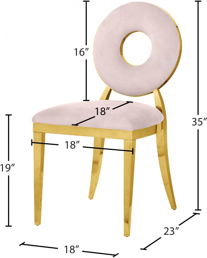 Chaise de salle à manger Carrousel en velours