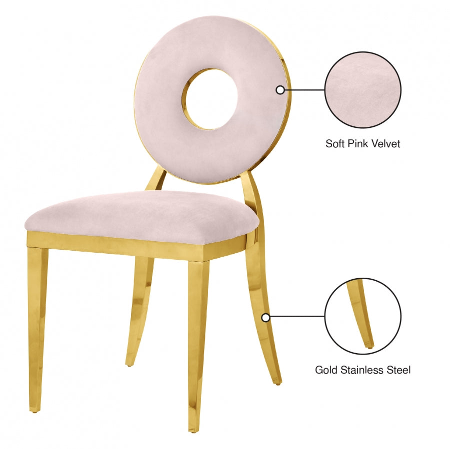 Chaise de salle à manger Carrousel en velours