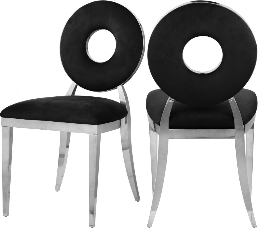 Chaise de salle à manger Carrousel en velours