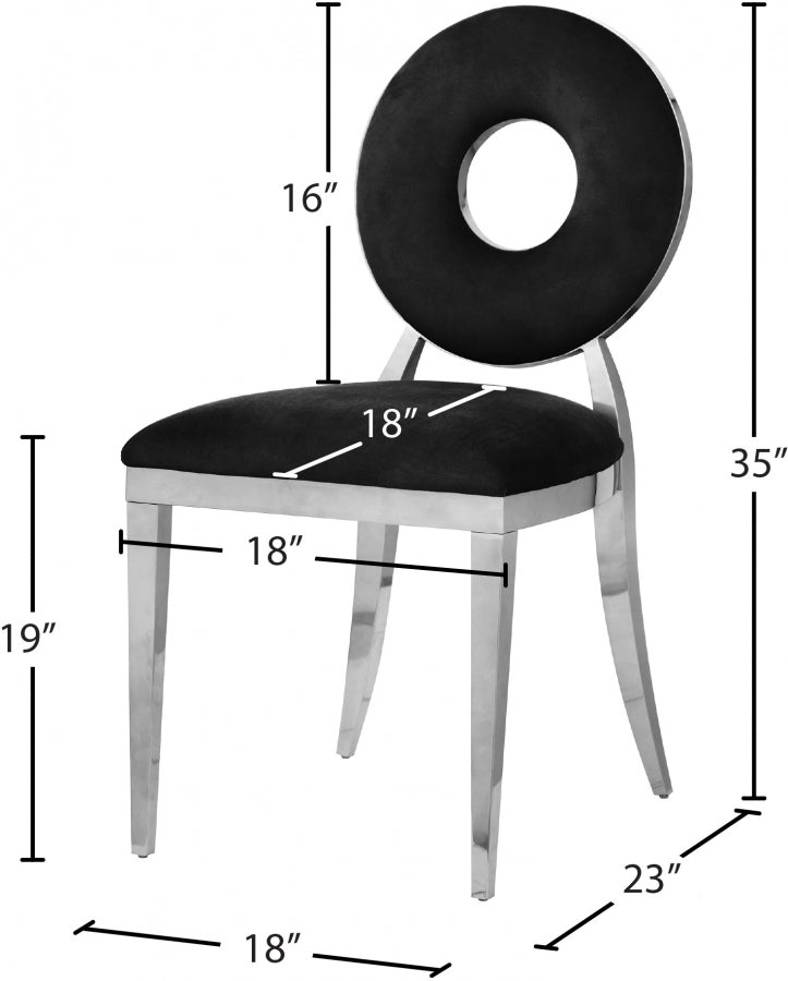 Chaise de salle à manger Carrousel en velours