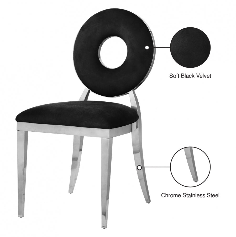 Chaise de salle à manger Carrousel en velours